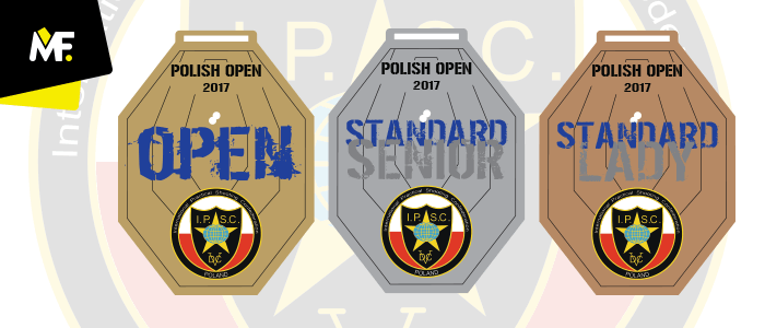 brown, silver, gold medal irregular shape Polish open 2017